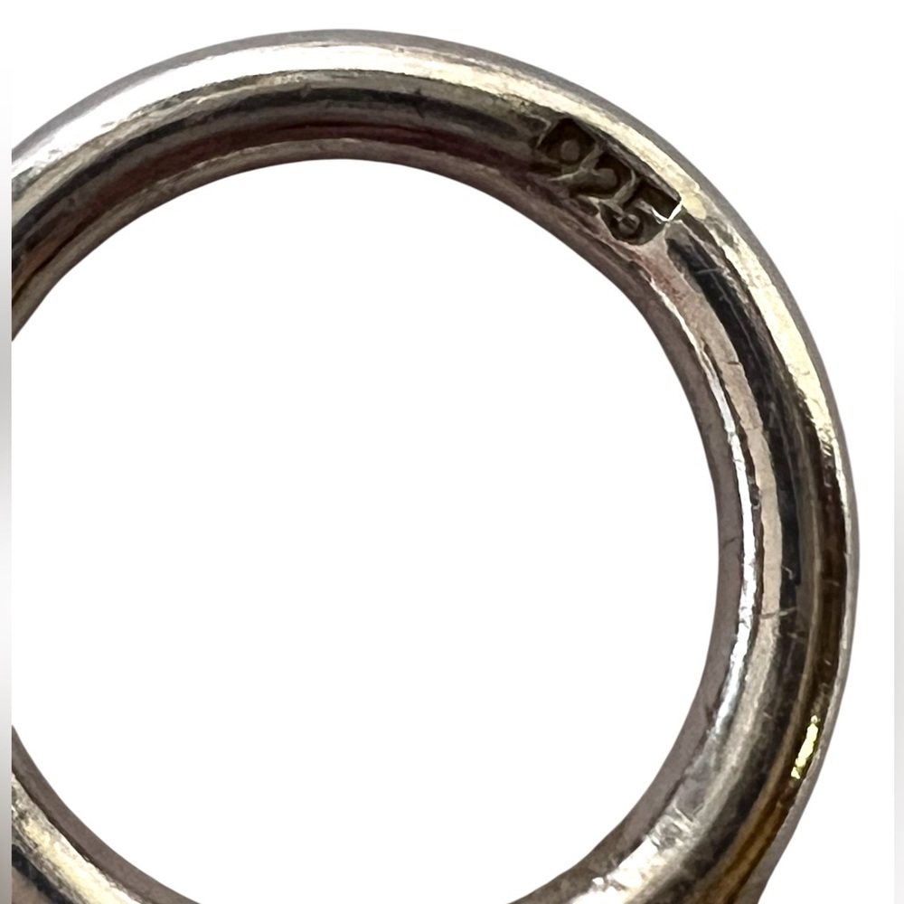 925 Sterling Silver Link Necklace about 11.5-12” long - Picture 5 of 9